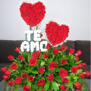 Flower Arrangement “TE AMO”And 36 Roses Love Flowers