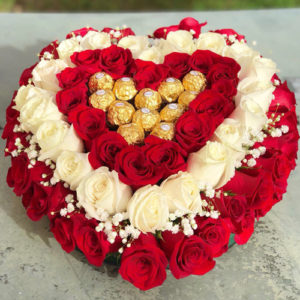 Flower Cake With More Than 100 Roses And Chocolates Birthday Flower