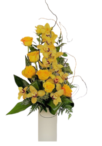 Yellow Roses and Yellow Orchids