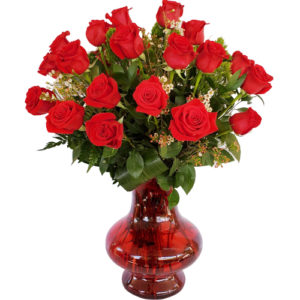 Fabulous 24 Roses Vase Love Flowers