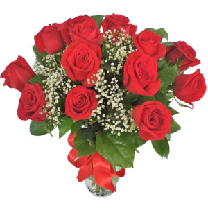 Fabulous 12 Roses Vase Love Flowers