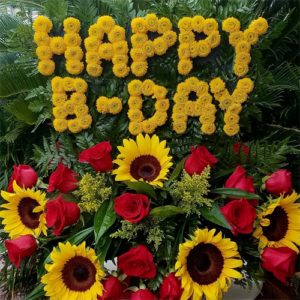 HAPPY-Bday-Sun-Flowers Birthday Flowers