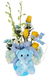 Teddy Bear Baby Flowers