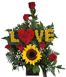 LOVE- Sunflowers and Roses Love Flowers