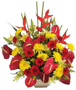 Tropical Basket Funeral Flower