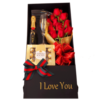 Personalized-Luxury-Box-With-Roses-Chocolate-&-Champagne-2