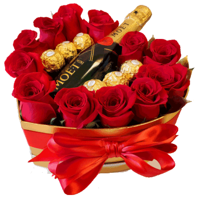 Red-Heart-with-Chocolate-and-Champagne-2