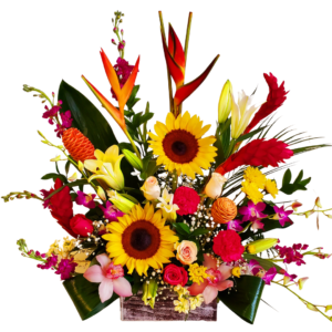 Tropical Flowers Basket