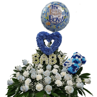 Baby Personalized Flower Arrangement