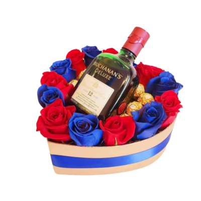 Gifts for Him Luxury Box Roses Whiskey