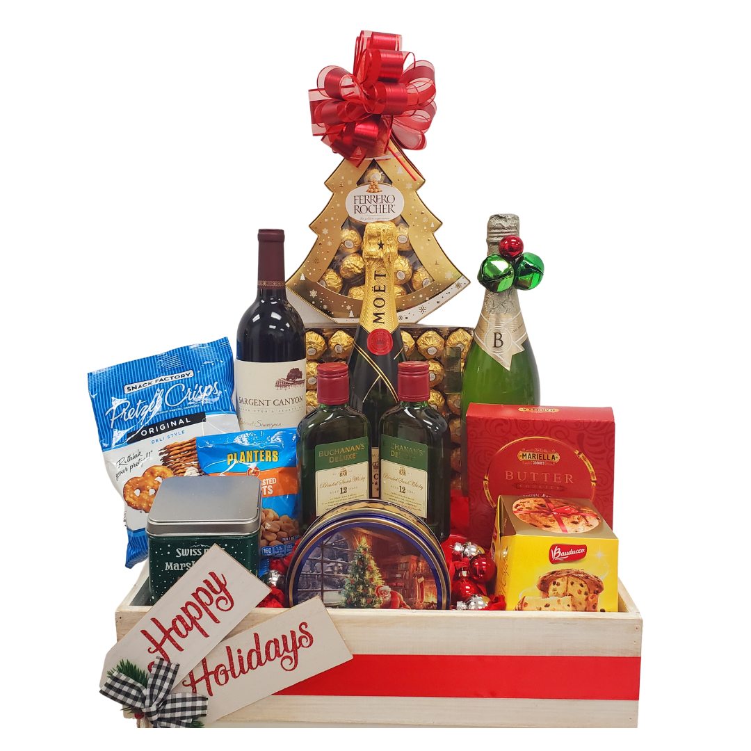 Festive Sparrow & Liquor Christmas Gift – Christmas gift baskets