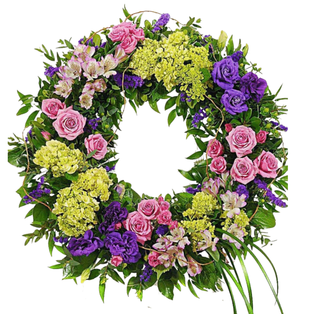 S032 - Funeral Flowers Miami - Flores para Funeral - Crown Purple ...