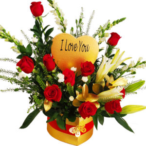 Red-Roses-Lilies-Personalized-Flower-Arrangement-3