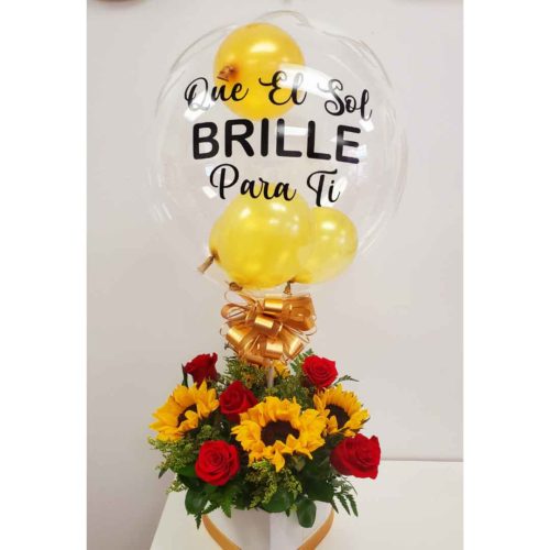 Personalized-Ballons-and-Sunflowers