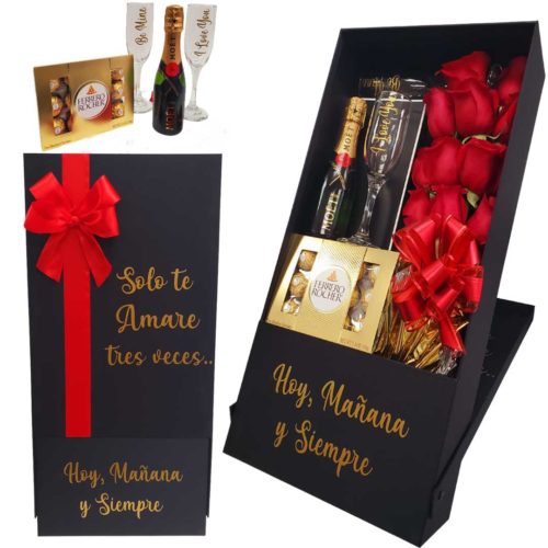 FLOWER-LUXURY-BOX-WITH-CHAMPAGNE-CHOCOLATES-AND-GLASSES-2