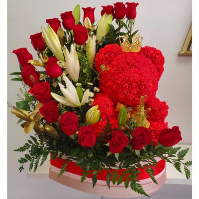 Flower-Rose-Bear-Red-Roses-With-Lilies-Big