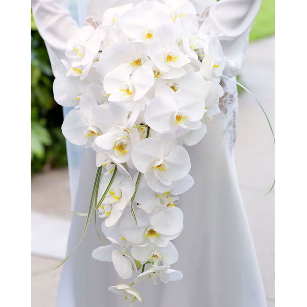 Bridal-Wedding-Bouquet-Phalaenopsis-Cascade
