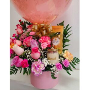 Miami-Flower-Delivery-Flower-Basket-Peronalized-Ballon-Candles-Chocolates-2