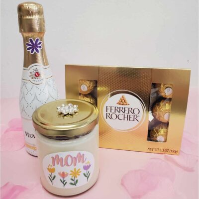 Mothers-Day-Goodies-Basket-with-chicolate-champagne-candles