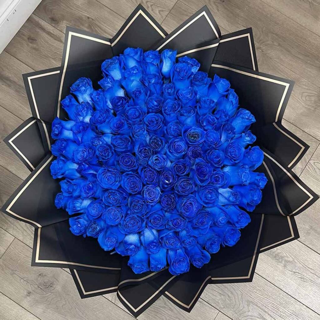 Exotic and Gorgeous Blue Roses Bouquet