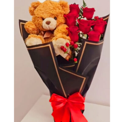 Red-Roses-with-Cute-Teddy-Bear-2